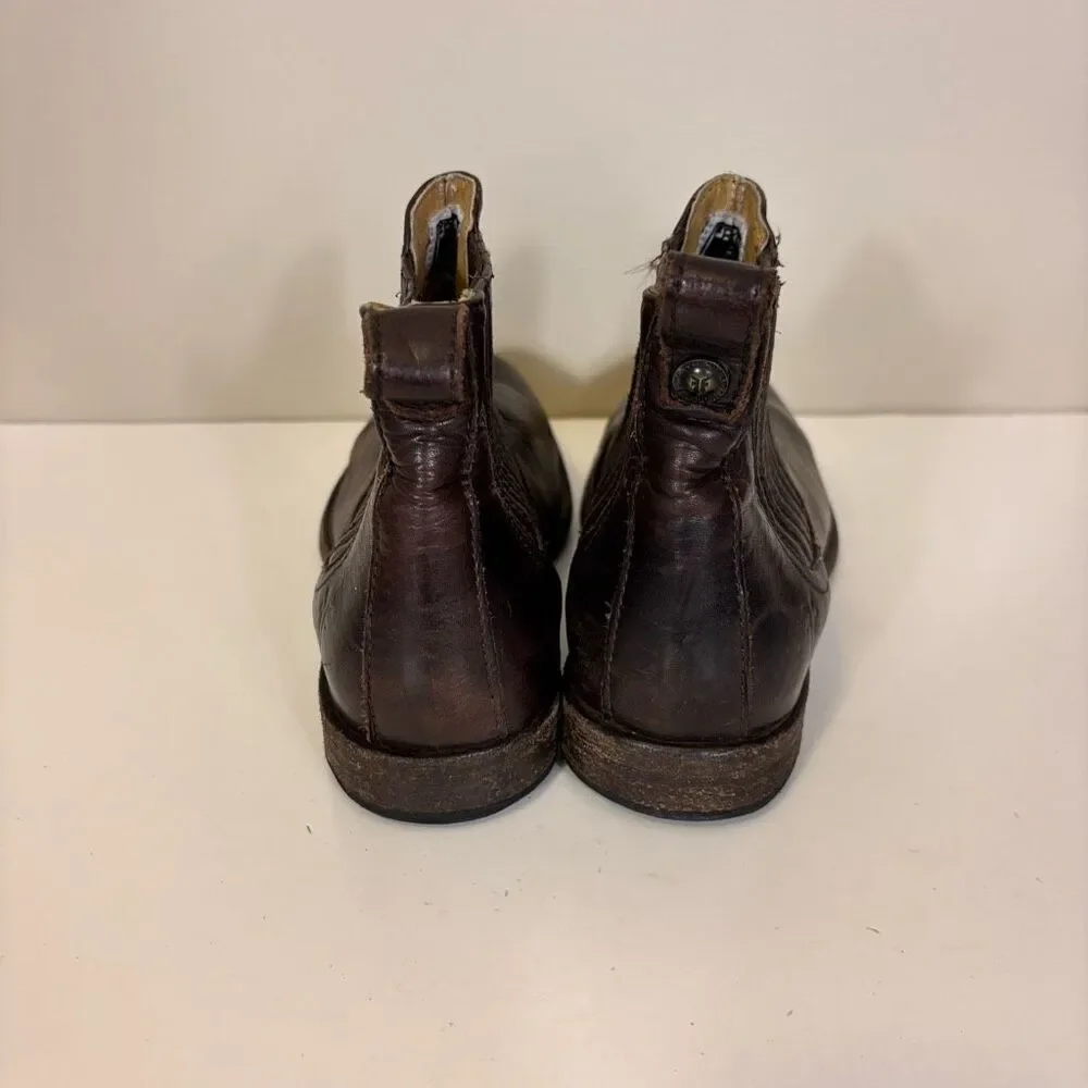 Frye‎ Brown Leather Women's Pull On Chelsea Ankle Boots Size 9